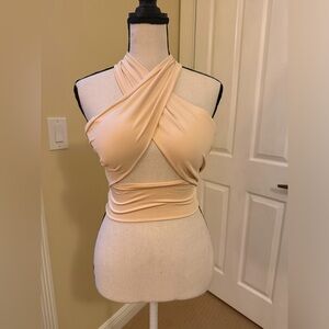 NWT Pipe & Row - Cream Monica Top, one size